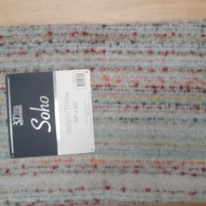 Comfy Soho Acrylic Throw with Fringed Edge Multi Colored